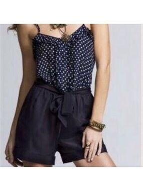 EXPRESS  Navy Romper with Heart  Polka Dots-size XS
